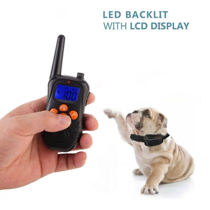 998DC Bark Stopper Remote Control Electric Shock Collar Dog Training Device, Plug Type:US Plug - Training Aids by buy2fix | Online Shopping UK | buy2fix