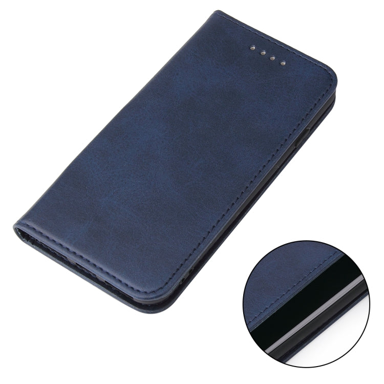 For iPhone SE 2022 / SE 2020 / 8 / 7 Calf Texture Magnetic Horizontal Flip Leather Case with Holder & Card Slots & Wallet(Blue) - iPhone SE 2022 / 2020 / 8 / 7 Cases by buy2fix | Online Shopping UK | buy2fix