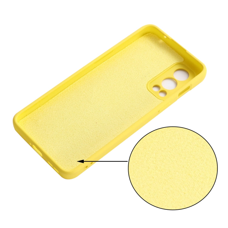 For OnePlus Nord 2 5G Solid Color Liquid Silicone Shockproof Full Coverage Protective Case(Yellow) - OnePlus Cases by buy2fix | Online Shopping UK | buy2fix