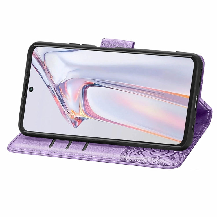 For Blackview A100 Butterfly Love Flower Embossed Horizontal Flip Leather Case with Holder & Card Slots & Wallet & Lanyard(Light Purple) - More Brand by buy2fix | Online Shopping UK | buy2fix