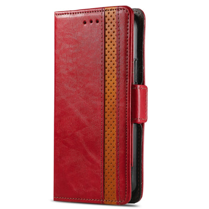 For Motorola Edge 20 Lite CaseNeo Business Splicing Dual Magnetic Buckle Horizontal Flip PU Leather Case with Holder & Card Slots & Wallet(Red) - Motorola Cases by buy2fix | Online Shopping UK | buy2fix