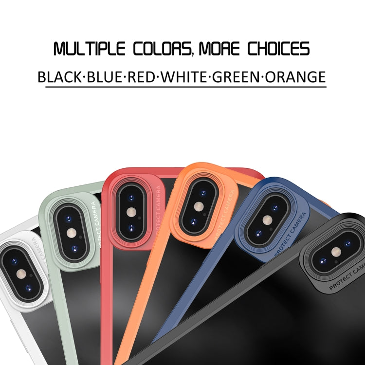 For iPhone XR MG Series Carbon Fiber TPU + Clear PC Four-corner Airbag Shockproof Case(Green) - More iPhone Cases by buy2fix | Online Shopping UK | buy2fix