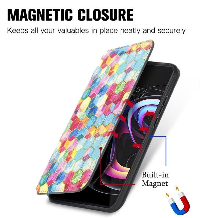 For Motorola Edge 20 Pro Colorful Magnetic Horizontal Flip PU Leather Case with Holder & Card Slot & Wallet(Magic Space) - Motorola Cases by buy2fix | Online Shopping UK | buy2fix