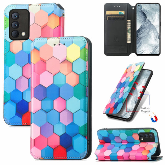 For OPPO Realme GT Master Colorful Magnetic Horizontal Flip PU Leather Case with Holder & Card Slot & Wallet(Colorful Cube) - Realme Cases by buy2fix | Online Shopping UK | buy2fix