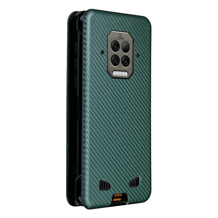 For Doogee S86 / S86 Pro Carbon Fiber Texture Horizontal Flip TPU + PC + PU Leather Case with Card Slot(Green) - More Brand by buy2fix | Online Shopping UK | buy2fix