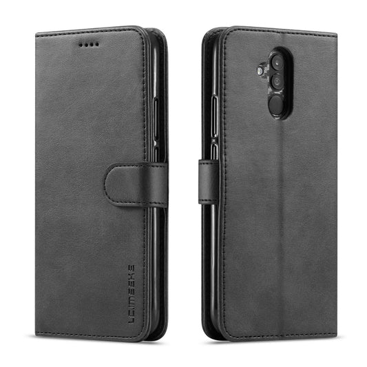 For Huawei Mate 20 Lite / Maimang 7 LC.IMEEKE Calf Texture Horizontal Flip Leather Case, with Holder & Card Slots & Wallet(Black) - Huawei Cases by LC.IMEEKE | Online Shopping UK | buy2fix