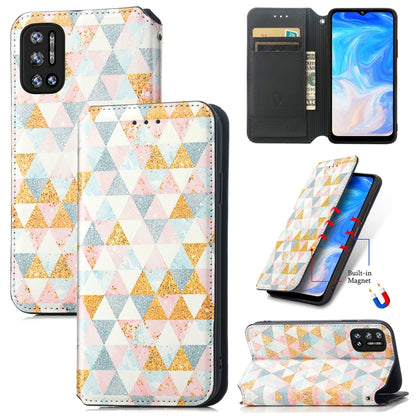 For Doogee N40 Pro CaseNeo Colorful Magnetic Leather Case with Holder & Card Slot & Wallet(Rhombus) - More Brand by buy2fix | Online Shopping UK | buy2fix