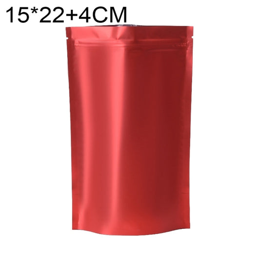 100 PCS/Set Matte Aluminum Foil Snack Stand-up Pouch, Size:15x22+4cm(Red) - Preservation Supplies by buy2fix | Online Shopping UK | buy2fix