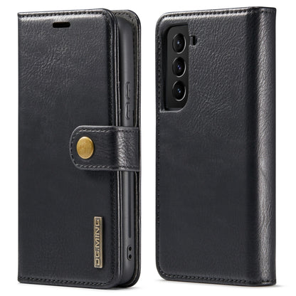 For Samsung Galaxy S22+ 5G DG.MING Crazy Horse Texture Detachable Magnetic Leather Phone Case(Black) - Galaxy S22+ 5G Cases by DG.MING | Online Shopping UK | buy2fix