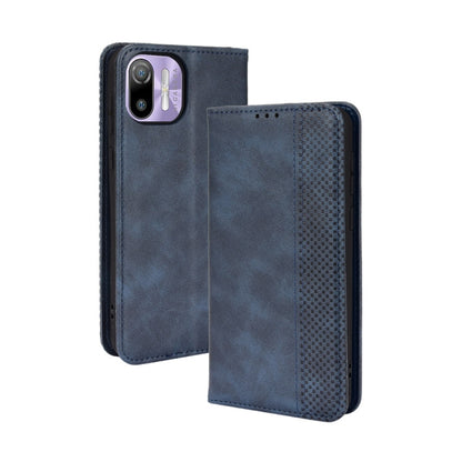 For Ulefone Note 6 / Note 6P Magnetic Buckle Retro Texture Leather Case(Blue) - Ulefone Cases by buy2fix | Online Shopping UK | buy2fix