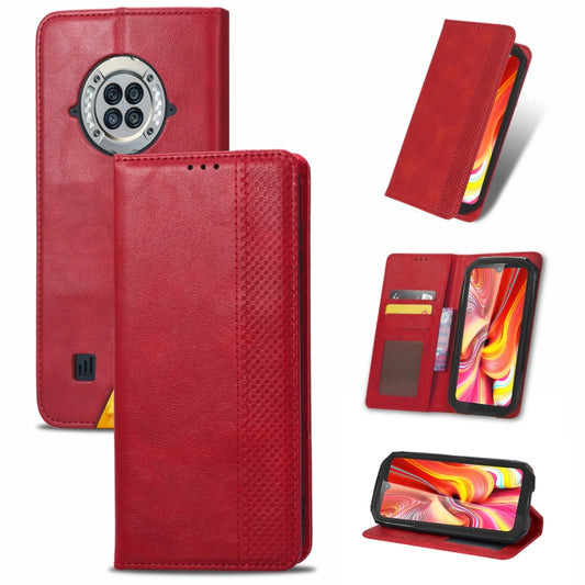 For Doogee S96 Pro Magnetic Buckle Retro Texture Leather Phone Case(Red) - Doogee Cases by buy2fix | Online Shopping UK | buy2fix