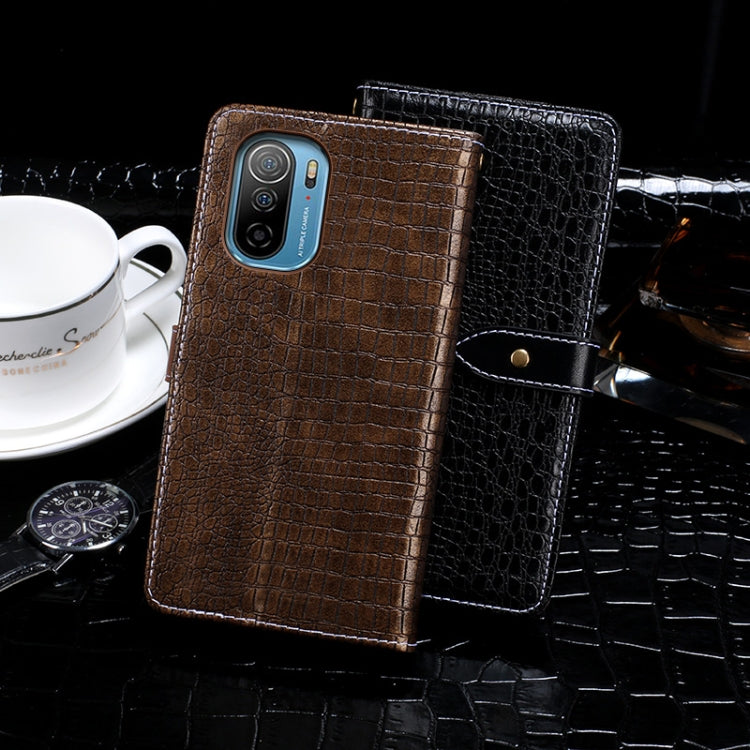 For Ulefone Note 13P idewei Crocodile Texture Horizontal Flip Phone Leather Phone Case(Dark Blue) - Ulefone Cases by idewei | Online Shopping UK | buy2fix