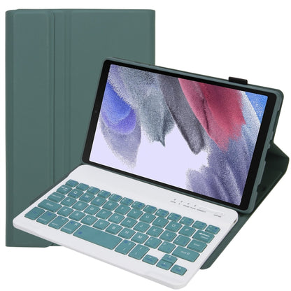 A220 Candy Color TPU Detachable Bluetooth Keyboard Leather Case with Bracket For Samsung Galaxy Tab A7 Lite 8.7 T220 / T225(Dark Green) - Samsung Keyboard by buy2fix | Online Shopping UK | buy2fix