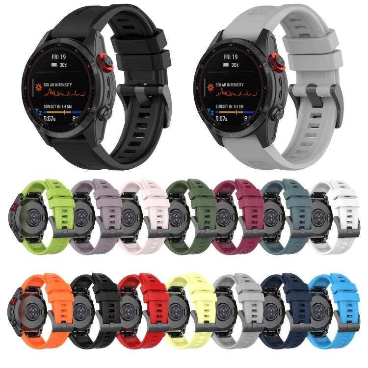 For Garmin Fenix 7 Quick Release Silicone Watch Band(Sky Blue) - Watch Bands by buy2fix | Online Shopping UK | buy2fix