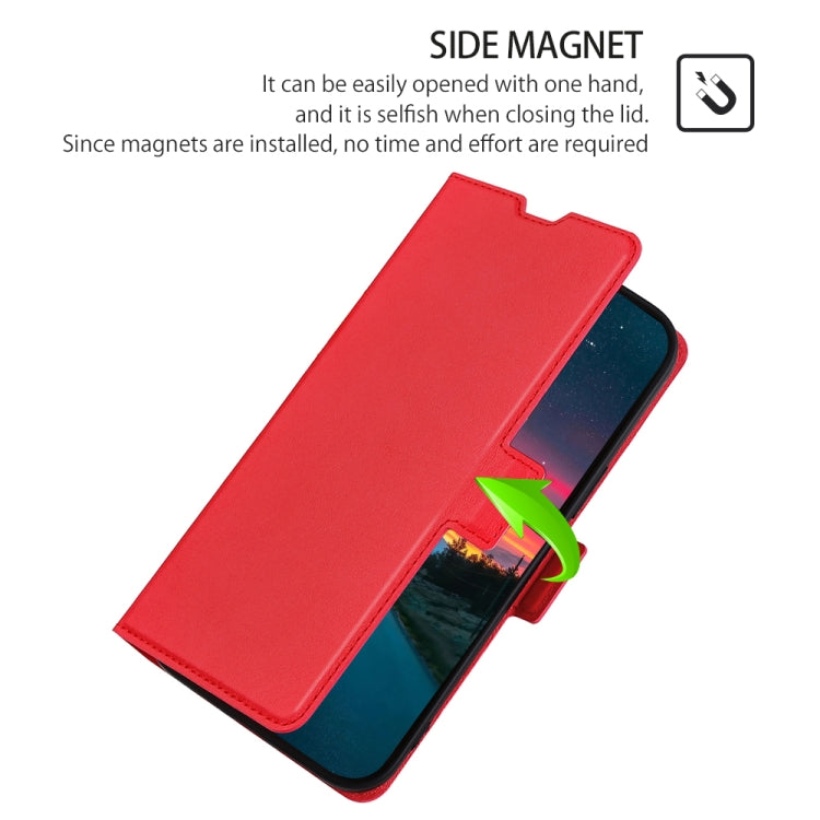 For Blackview A70 Ultra-thin Voltage Side Buckle PU + TPU Leather Phone Case(Red) - More Brand by buy2fix | Online Shopping UK | buy2fix