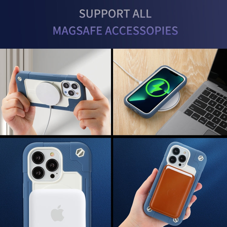 For iPhone 13 Pro Max Colorful Magsafe Magnetic Phone Case (Daisy Blue) - iPhone 13 Pro Max Cases by buy2fix | Online Shopping UK | buy2fix