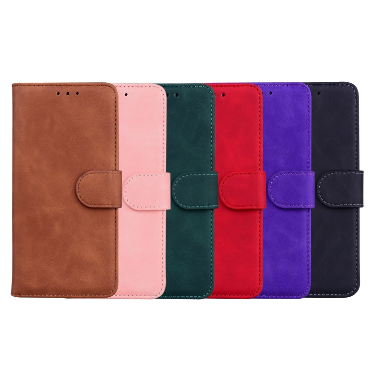 For Blackview A80 Skin Feel Pure Color Flip Leather Phone Case(Brown) - More Brand by buy2fix | Online Shopping UK | buy2fix