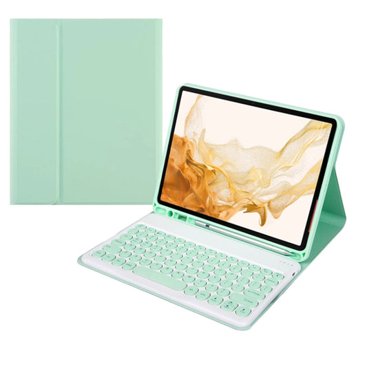 +X3 Universal Candy Color Round Keys Bluetooth Keyboard Leather Case(Fresh Green) - Universal Keyboard by buy2fix | Online Shopping UK | buy2fix