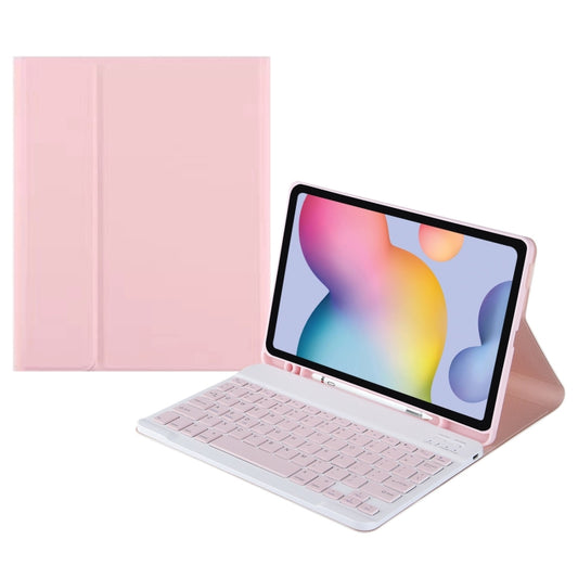 Square Cap Bluetooth Keyboard Leather Case with Pen Slot for Samsung Galaxy Tab S6 Lite(Pink) - Samsung Keyboard by buy2fix | Online Shopping UK | buy2fix