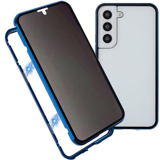 For Samsung Galaxy S21 5G Anti-peeping Magnetic Double-sided Tempered Glass Phone Case(Blue) - Galaxy S21 5G Cases by buy2fix | Online Shopping UK | buy2fix