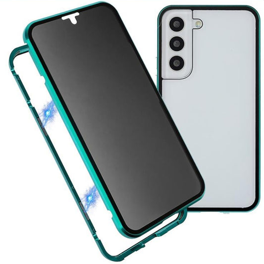 For Samsung Galaxy S21+ 5G Anti-peeping Magnetic Double-sided Tempered Glass Phone Case(Green) - Galaxy S21+ 5G Cases by buy2fix | Online Shopping UK | buy2fix
