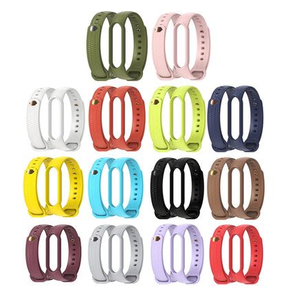 For Xiaomi Mi Band 5/6/7 Mijobs Solid Color Honeycomb Silicone Watch Band(Grey) - Watch Bands by MIJOBS | Online Shopping UK | buy2fix