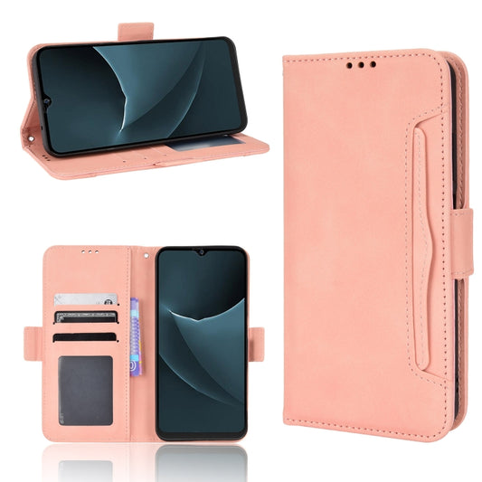 For Blackview A95 Skin Feel Calf Texture Card Slots Leather Phone Case(Pink) - More Brand by buy2fix | Online Shopping UK | buy2fix