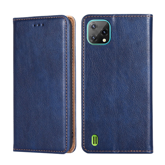 For Blackview A55 Pure Color Magnetic Leather Phone Case(Blue) - More Brand by buy2fix | Online Shopping UK | buy2fix