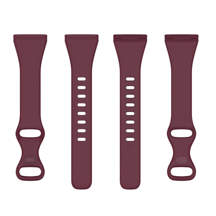 For Fitbit Versa 4 / Versa 3 / Sense Universal TPU Watch Band, Size:L(Wine Red) - Watch Bands by buy2fix | Online Shopping UK | buy2fix