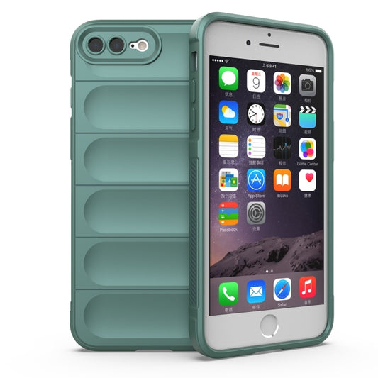 For iPhone SE 2022 / SE 2020 / 8 / 7 Magic Shield TPU + Flannel Phone Case(Dark Green) - iPhone SE 2022 / 2020 / 8 / 7 Cases by buy2fix | Online Shopping UK | buy2fix