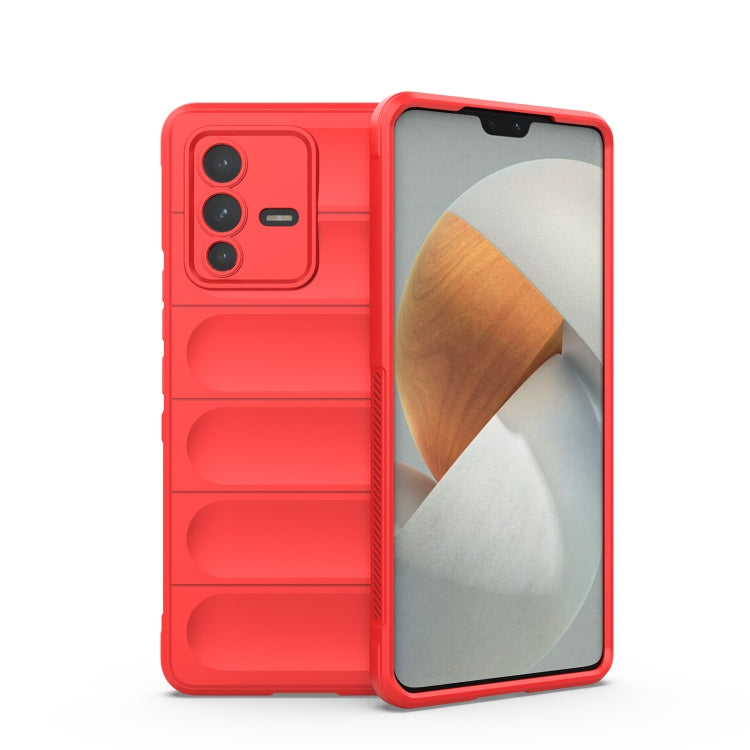 For vivo S12 Pro Magic Shield TPU + Flannel Phone Case(Red) - vivo Cases by buy2fix | Online Shopping UK | buy2fix