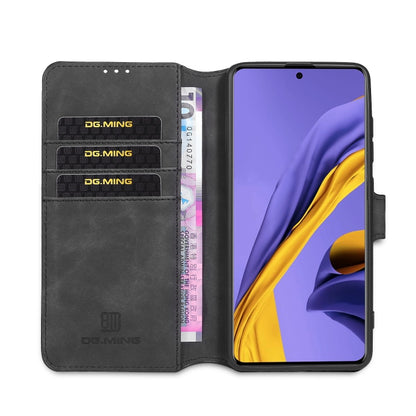 For Galaxy A71 DG.MING Retro Oil Side Horizontal Flip Case with Holder & Card Slots & Wallet(Black) - Galaxy Phone Cases by DG.MING | Online Shopping UK | buy2fix