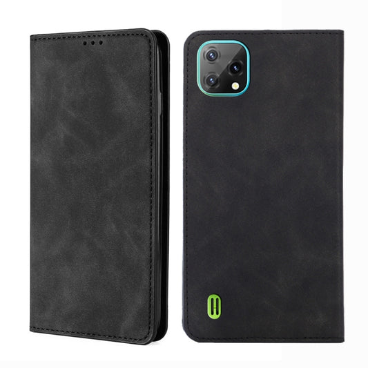 For Blackview A55 Skin Feel Magnetic Horizontal Flip Leather Phone Case(Black) - More Brand by buy2fix | Online Shopping UK | buy2fix