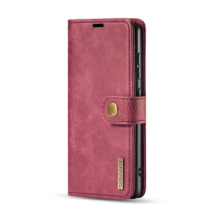 For Galaxy A71 DG.MING Crazy Horse Texture Flip Detachable Magnetic Leather Case with Holder & Card Slots & Wallet(Red) - Galaxy Phone Cases by DG.MING | Online Shopping UK | buy2fix