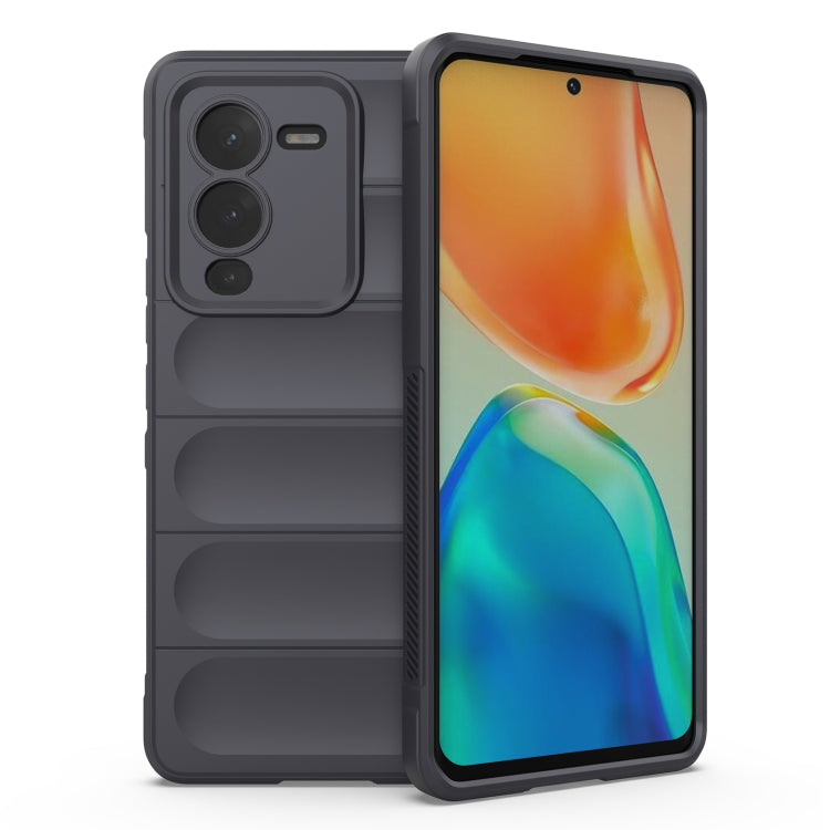 For vivo S15 Pro 5G Magic Shield TPU + Flannel Phone Case(Dark Grey) - vivo Cases by buy2fix | Online Shopping UK | buy2fix