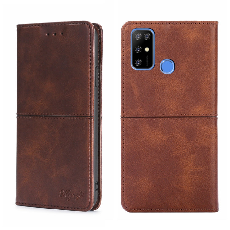 For Doogee X96 Pro Cow Texture Magnetic Horizontal Flip Leather Phone Case(Dark Brown) - Doogee Cases by buy2fix | Online Shopping UK | buy2fix