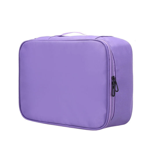 Multifunctional Thickened Large-capacity Document Storage Bag, Specification:Three Layers with Card Slot(Purple) - Digital Storage Bag by buy2fix | Online Shopping UK | buy2fix