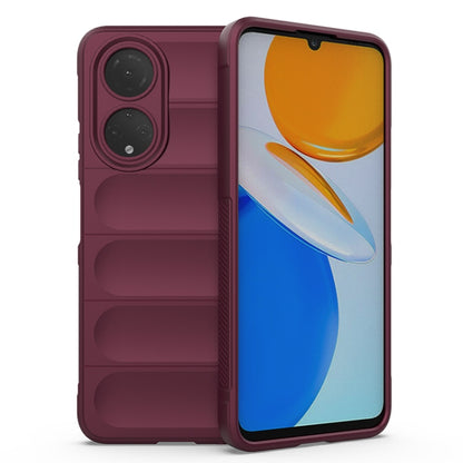 For Honor X7/Play 30 Plus Magic Shield TPU + Flannel Phone Case(Wine Red) - Honor Cases by buy2fix | Online Shopping UK | buy2fix