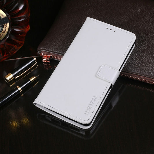 For Infinix S4 idewei Crazy Horse Texture Horizontal Flip Leather Case with Holder & Card Slots & Wallet(White) - Infinix Cases by idewei | Online Shopping UK | buy2fix