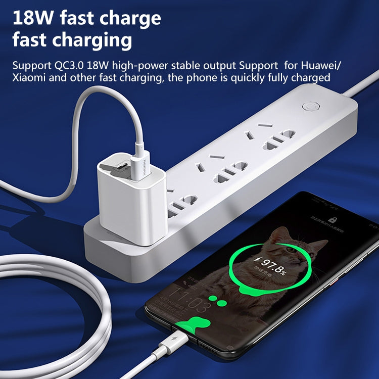 REMAX RP-U68 20W USB+USB-C/Type-C Dual Interface Fast Charger Set, Specification:EU Plug(White) - USB Charger by REMAX | Online Shopping UK | buy2fix