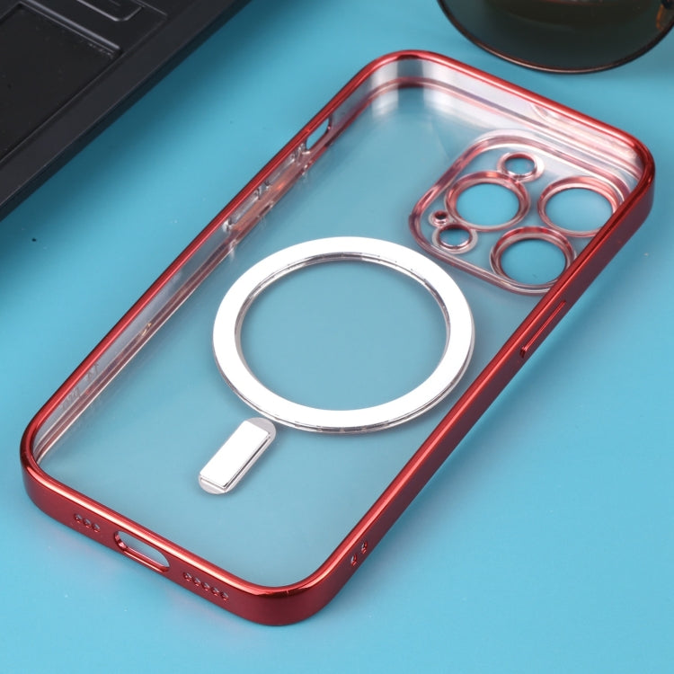 For iPhone 11 Pro Max MagSafe Electroplating Straight TPU Phone Case (Red) - iPhone 11 Pro Max Cases by buy2fix | Online Shopping UK | buy2fix