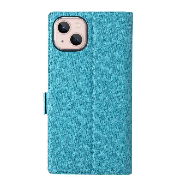 For iPhone 14 Plus ViLi K Series Dual-side Buckle Magsafe Leather Phone Case(Blue) - iPhone 14 Plus Cases by ViLi | Online Shopping UK | buy2fix