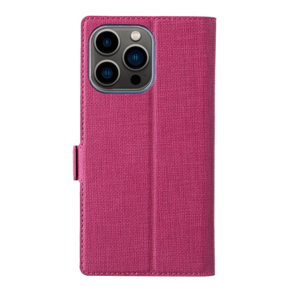 For iPhone 14 Pro ViLi K Series Dual-side Buckle Magsafe Leather Phone Case(Rose Red) - iPhone 14 Pro Cases by ViLi | Online Shopping UK | buy2fix