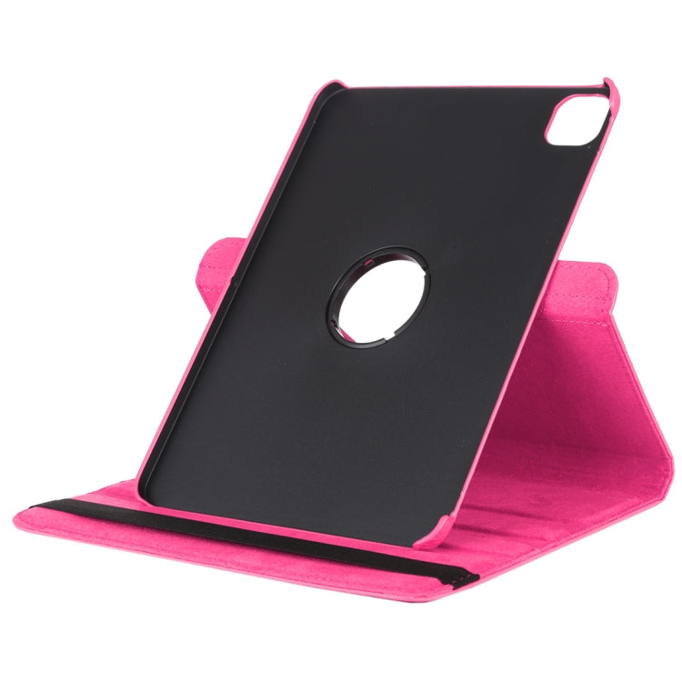 For iPad Air 13 2024 / iPad Pro 12.9 2022 / 2021 / 2020 Litchi Texture Horizontal Flip 360 Degrees Rotation Leather Tablet Case with Holder(Rose Red) - iPad Pro 12.9 (2022/2021) Cases by buy2fix | Online Shopping UK | buy2fix