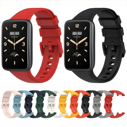 For Xiaomi Mi Band 7 Pro Litchi Texture Leather Watch Band(Black) - Watch Bands by buy2fix | Online Shopping UK | buy2fix