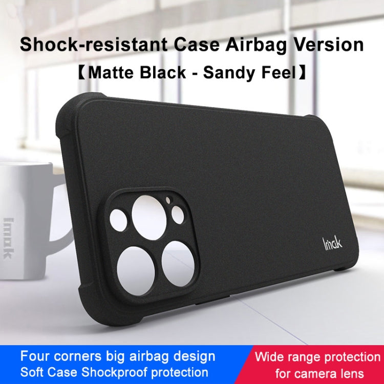 For iPhone 14 Pro Max imak Shockproof Airbag TPU Phone Case(Matte Black) - iPhone 14 Pro Max Cases by imak | Online Shopping UK | buy2fix