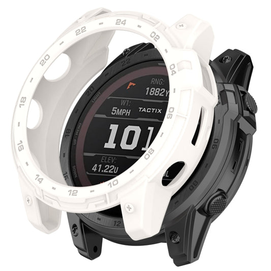 For Garmin Enduro2 / Tactix7 Armor Hollow TPU Watch Case(Lvory White) - Watch Cases by buy2fix | Online Shopping UK | buy2fix