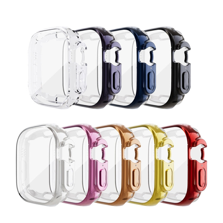 For Apple Watch 8 / 7 45mm All-inclusive Plating TPU Shockproof Case(Transparent) - Watch Cases by buy2fix | Online Shopping UK | buy2fix