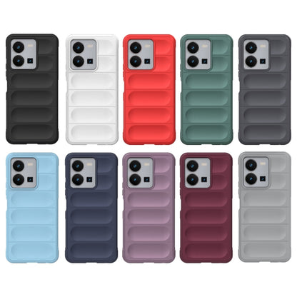 For vivo Y35 4G Global Magic Shield TPU + Flannel Phone Case(Dark Grey) - vivo Cases by buy2fix | Online Shopping UK | buy2fix