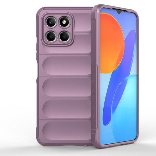 For Honor 8X 5G Magic Shield TPU + Flannel Phone Case(Purple) - Honor Cases by buy2fix | Online Shopping UK | buy2fix